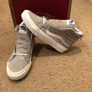 NUEVO Croc En relieve Sk8Hi Delgado Cremallera Vans Cáñamo/Blanco de Blanco - Imagen 1 de 4