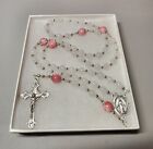 Large One Of A Kind Hand Crafted Rosary Made With Blue Adventurine And White...