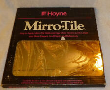 VTG NOS Glass Mirror Gold Swirl Tile Hoyne 12"x12" NEW Box Of 6 Tiles Retro 80's