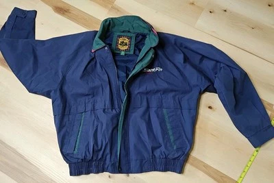 Chaqueta deportiva MV de colección para hombre XL azul marino/verde estilo bombardero bordada Hong Kong Foto 1 de 4