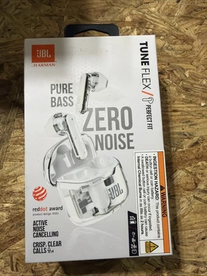 JBL Tune Flex True Wireless Bluetooth Noise Cancelling Earbuds - Ghost White - Image 1 of 4