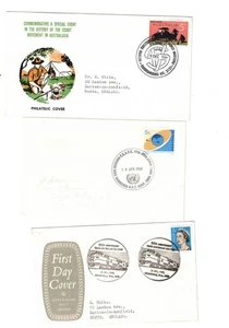 Australia 1967/69 Commemorative Covers, cds SCOUTS, RAILWAY & ECAAFE    (3 items - Foto 1 di 1