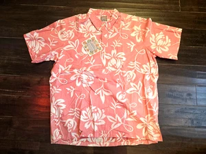 Camisa Pullover Hawaiana Rayn Spooner Hecha en Hawaii Rosa XXL Nueva Antigua De Colección - Imagen 1 de 2