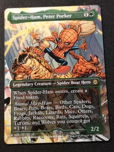 Spider-Ham, Peter Porker - Borderless - SPM - MTG - EN - NM - 0201 - Picture 1 of 1