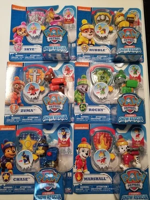 Paw Patrol The Great Snow Rescue Complete Set Of 6 New - Image 1 of 4