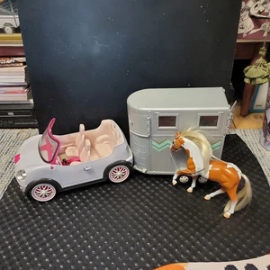 Lori Battat Horse Trailer float, car,horse fits Barbie 12" good used condition - Picture 1 of 18