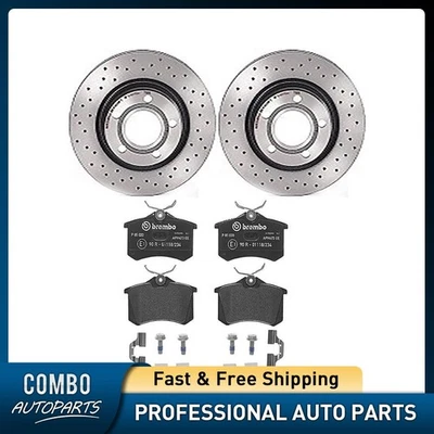 Juego de pastillas de freno de disco trasero rotor para Audi S8 2001-2002 Foto 1 de 4