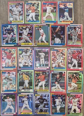 2025 Topps Update 35th Anniversary 1990 Foil Insert LOT (24) RCs, Stars, Vets - Image 1 of 3