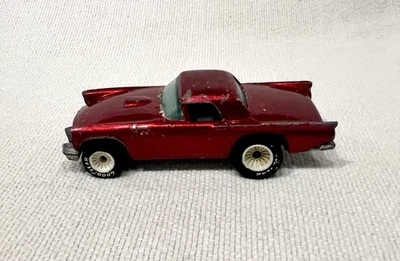 1980’s Hot Wheels Real Riders '57 T-Bird Dark Red w/ White Rims Ford Thunderbird - Image 1 of 4