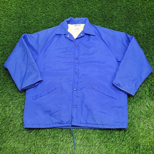 Giacca Coach King Louie vintage anni 80 grande 26x30 foderata sherpa USA