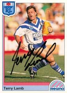 Signed 1992 Canterbury Bulldogs NRL Regina Card - Terry Lamb - Picture 1 of 3
