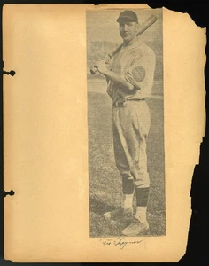 Pie Traynor Padden Signed 10" x 12" Autograph Scrapbook Page Auto GAI COA *AL29 - Picture 1 of 2