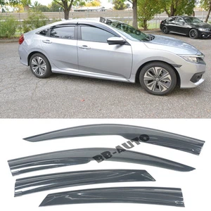 Marco de ventana estilo Mugen de 16 puertas para Honda Civic de 4 puertas escudo para visera protector contra la lluvia - Imagen 1 de 1