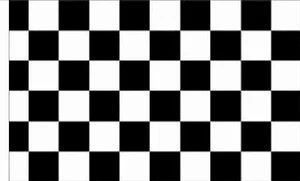 BLANCO Y NEGRO A CUADROS con borde manga 5x3 pies BANDERA 150cm x 90cm banderas - Imagen 1 de 1