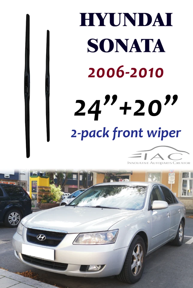 Limpiaparabrisas delantero de tres secciones 24"+20" para Hyundai Sonata 2006-2010 Foto 1 de 2