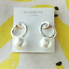 Alicia Bonnie Drop Earrings - Everly silver white pearl