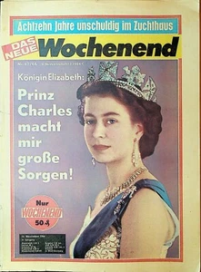 Das Neue Wochenend Magazine November 16 1966 Queen Elizabeth Prince Charles - Picture 1 of 2