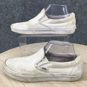 Zapatos Vans para hombre 6,5 mujeres 8 zapatillas sin cordones 500714 tela blanca - Imagen 1 de 11