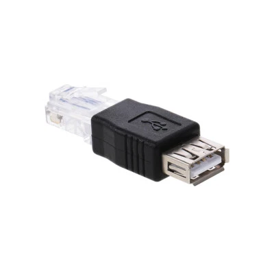 Adattatore da USB a RJ45 USB2.0 femmina a Ethernet RJ45 maschio spina adattatore C9B0 - Immagine 1 di 4