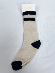 New Gymboree Gymgo Athletic Socks Tan Crew Cut Boy Girl Shoe Size 13-2 - Picture 1 of 2
