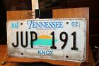 Plaque d'immatriculation Tennessee 2002 comté de Knox JUP 191 rugueuse