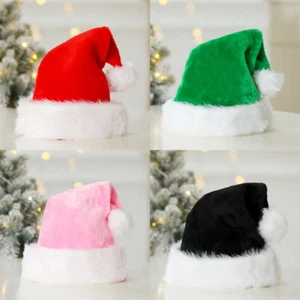 Christmas Xmas Hat for Adults Velvet Santa Hat for Christmas Gift Party Supplies - Picture 1 of 16