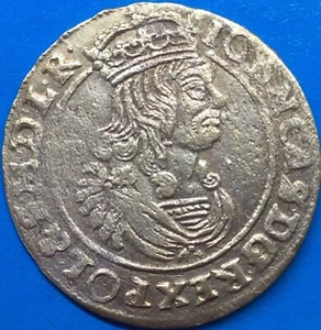 Poland 6 Groschen 1663 Iohann II Casimir (1649-1668) silver - Picture 1 of 8