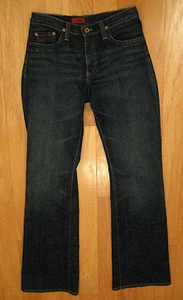 AG ADRIANO GOLDSCHMIED THE ANGEL  DARK DISTRESSED LOW RISE FLARE JEANS 28/32  - Picture 1 of 6