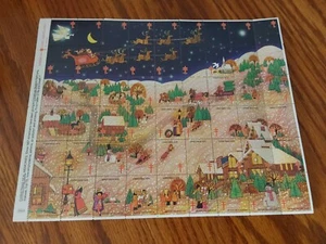 Vintage CHRISTMAS SEAL STAMPS Lung Association 1976 FULL SHEET X-MAS SCENE - Picture 1 of 5