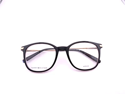 Tommy Hilfiger Eyeglasses Frames Only, TH 2050 3H2, 50-19-140, Black/Gold - Image 1 of 4