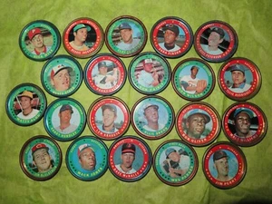 LOT of 22 metal TOPPS Baseball coins vintage 1960's 1970 Jackson Alou McGlothlin - Picture 1 of 24