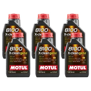 6 LITRI OLIO MOTORE MOTUL 8100 X-CLEAN GEN2 5W40 ACEA C3 100% SINTETICO BMW LL04 - Foto 1 di 3
