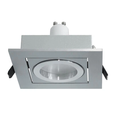 Faretto moderno quadrato doppia cornice incasso LED 5W GU10 luce salotto ufficio - Immagine 1 di 4