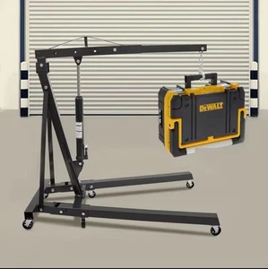 Engine Hoist 1 Ton Folding Engine Lift Hydraulic Engine Hoist  with 6 Wheels - Bild 1 von 8