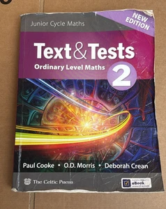 Text and Tests 2: Ordinary Level Maths, Junior Cycle, New Edition - Picture 1 of 6