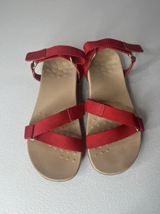 Vionic Candace rote bequeme Damen-Riemchensandalen mit Fußgewölbestütze Größe 10 - Bild 1 von 7