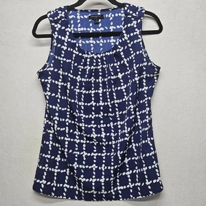 Banana Republic Blouse Womens Medium Sleeveless Geometric Top Polyester - Picture 1 of 5