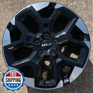 KIA SORENTO 2024 2025 Factory OEM Wheel 18" Rim 71080 Black/Machined w/ Cap #B - Picture 1 of 5