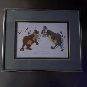 Opera d’arte firmata Robert Marble Market Struggle - 8” x 10” - Foto 1 di 7