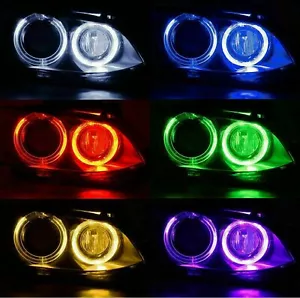 2x For BMW E92 E93 E60 E82 E70 M3 LED Canbus H8 RGBW Halo Ring Marker Angel Eyes - Picture 1 of 6
