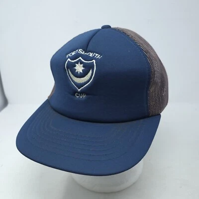 Gorra de fútbol de colección Portsmouth FC Cup gorra de malla azul camionero Foto 1 de 4