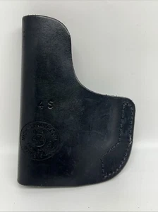 Michael Kole Black Leather Belt Holster Model 4S - Picture 1 of 8
