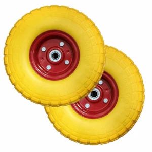 Repuesto de rueda de neumático de goma maciza de 2 x 10" sin más bolsas planas camión carro sin usar - Imagen 1 de 8