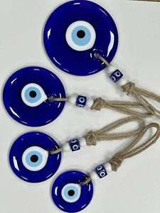 Handmade Evil Eye Hanging Home Decor Turkish Blue Eye Protection Size XL - Picture 1 of 7