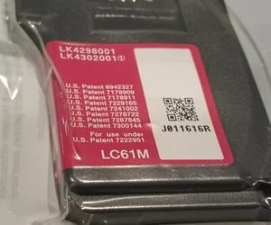 Brother LC61M - LK4302001 - Magenta Ink Cartridge Sealed NEW In Package - Picture 1 of 3