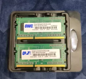 OWC 4GB(2 x 2GB) OWC8566DDR3S2GB PC3-8500S 1066MHz DDR3 SODIMM Laptop RAM - R27 - Picture 1 of 4
