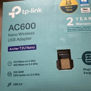 TP-LINK Archer T2U Nano AC600 Wireless USB Adapter Mac apple capable - Picture 1 of 1