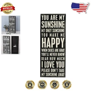 Sentimental Wall Art - Classic You Are My Sunshine Box Sign, 8x20 in Neutral - Picture 1 of 4