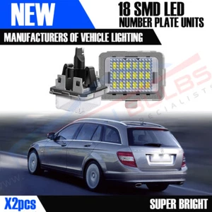 2x 18 SMD LED number plate units Mercedes C Class W204 Saloon Estate c63 w212 UK - Picture 1 of 6
