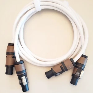 White Speakon Cables for RCF Evox 12 Speakers (Pair) Evox12 6ft - Picture 1 of 10
